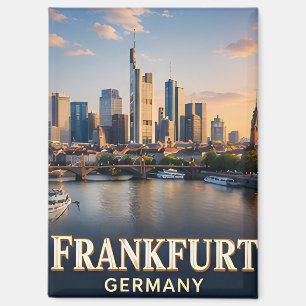 Imán ✈️ Fráncfort Alemania Regalo de viaje 🌆