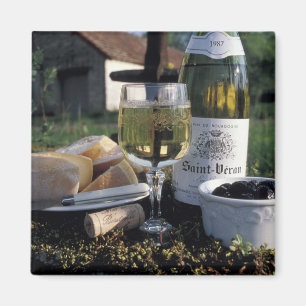 Imán Francia, Borgoña, Chablis. Vino local y