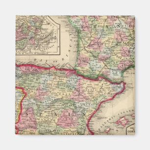 Imán Francia, España, Portugal Mapa de Mitchell