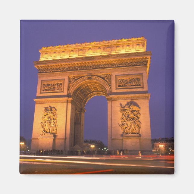 Imán Francia, París, Arco de Triunfo al anochecer. (Frente)