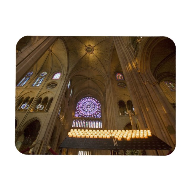 Imán Francia, París. Interior de la Catedral de Notre D (Horizontal)