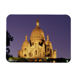 Imán Francia, París, Sacré-Coeur al anochecer.