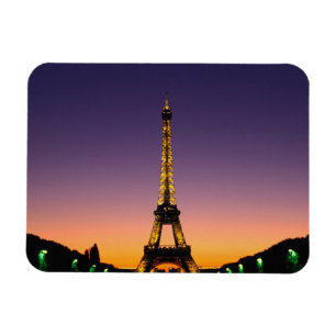 Imán Francia, París, Torre Eiffel al atardecer.