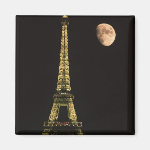 Imán Francia, París. Torre Eiffel por la noche con