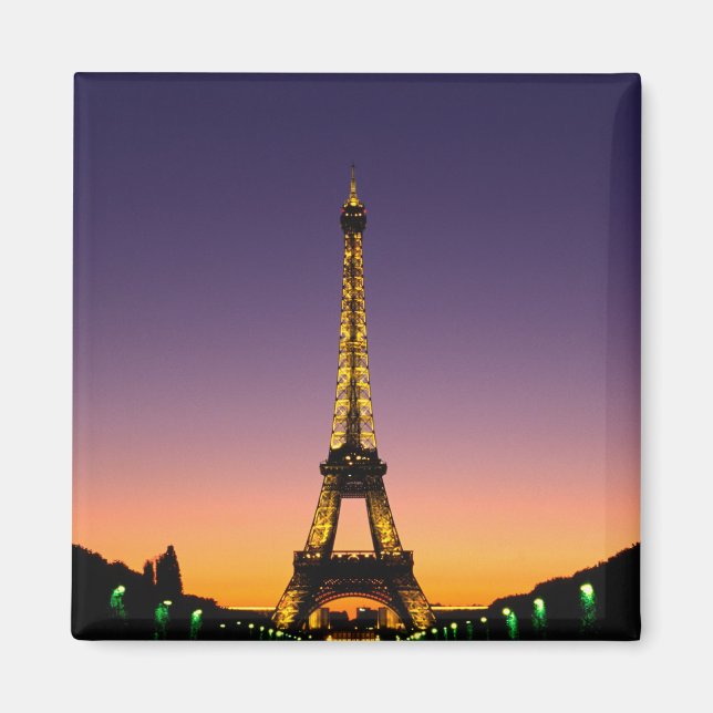 Imán Francia, París, Tour Eiffel al atardecer. (Frente)