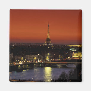 Imán Francia, París Vista al atardecer de la Torre Eiff