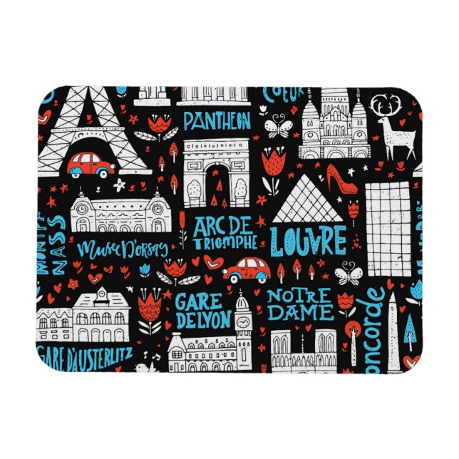 Imán Francia | Patrón de símbolos (Horizontal)