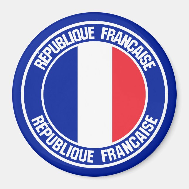 Imán Francia redonda Emblem (Frente)