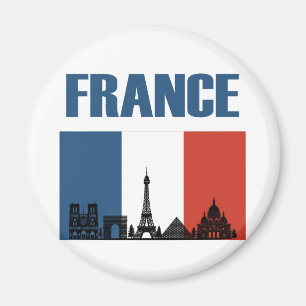 Imán Francia Viaje - Bandera Francesa de la Línea Aérea