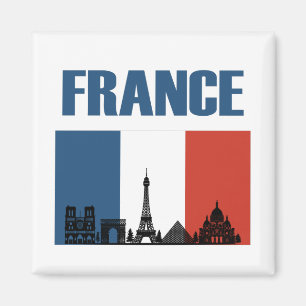 Imán Francia Viaje - Bandera Francesa de la Línea Skyl