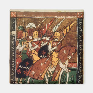 Imán Franco 9084 f.20v: Caballeros a caballo