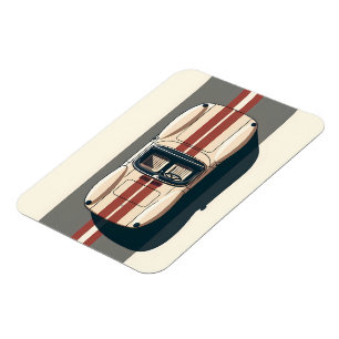 Imán Frania Retro Minimalista de Coche de Carreras