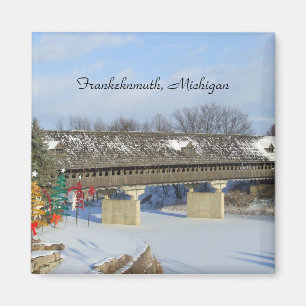 Imán Frankenmuth Michigan cubrió el puente de madera