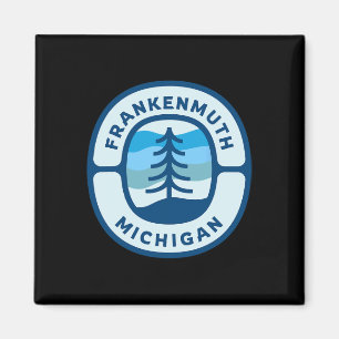 Imán Frankenmuth Michigan Mi Retro Winter Forest Souven