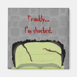 Imán Frankenstein Pun Halloween Magnet