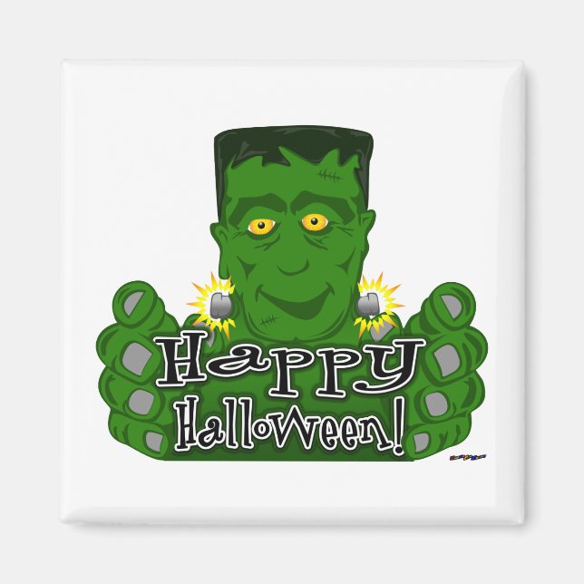 Imán ¡Frankie Happy Halloween! (Frente)