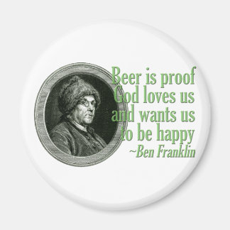 Imán Franklin Beer Quote