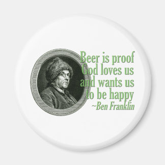 Imán Franklin Beer Quote