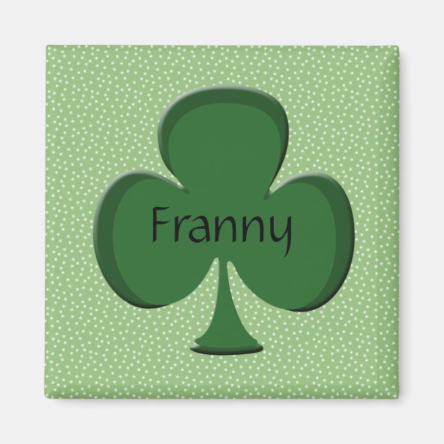 Imán Franny Shamrock Name Magnet (Frente)