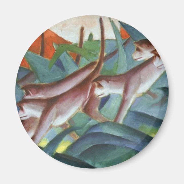 Imán Franz Marc - Friso de mono (detalle) (Frente)