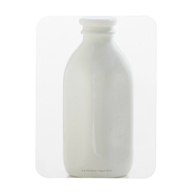 Imán Frasco de leche con fondo blanco (Vertical)