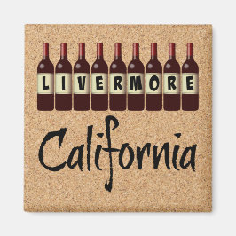 Imán Frascos de Vino Rojo de Livermore California Diver