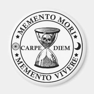 Imán Frase Latina - Aprovecha el Día - Memento Mori