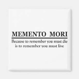Imán Frase latina - Memento Mori