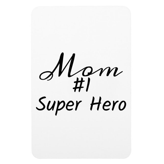Imán Frase "Mamá #1 Super Hero" (Vertical)