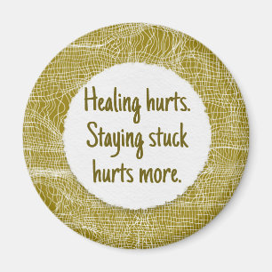 Imán Frase Personalizado de textura moderna de tela dor