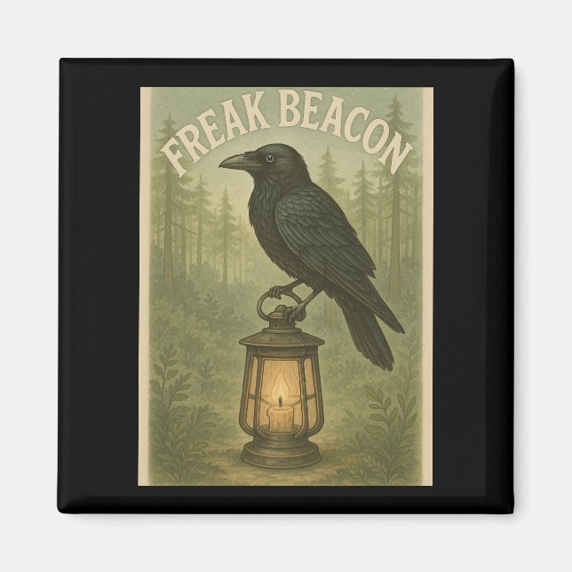 Imán Freak Beacon Raven Square Magnet (Frente)