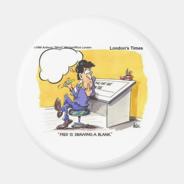 Imán Fred Dibuja Un Gracioso Regalo De Personalizados O (Frente)