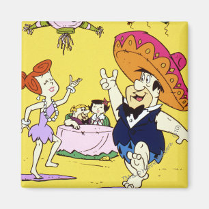Imán Fred Flintstone Wilma Barney y Betty Fiesta