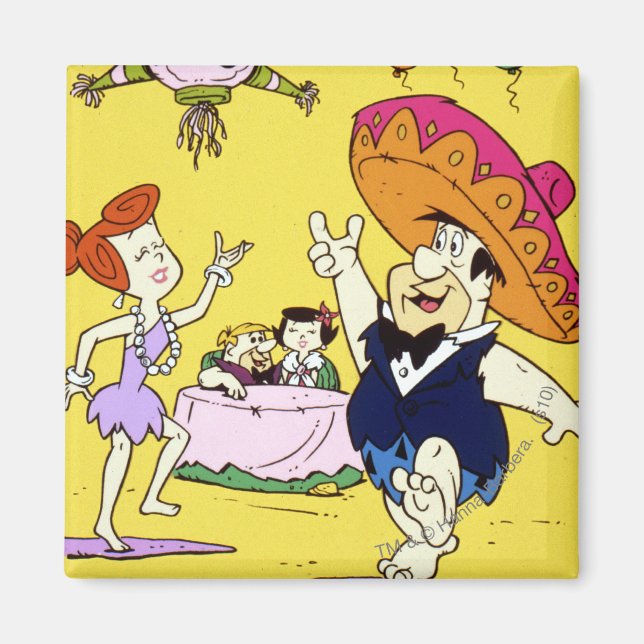 Imán Fred Flintstone Wilma Barney y Betty Fiesta (Frente)