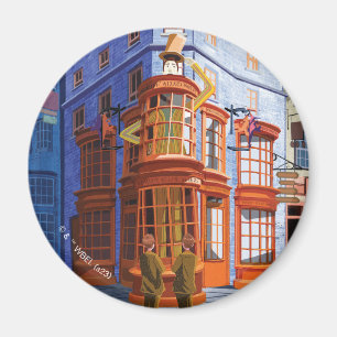 Imán Fred y George en el asistente de Weasley Wheezes