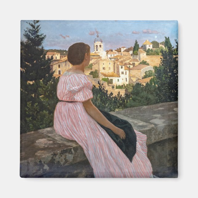Imán Frederic Bazille - El vestido rosa (Frente)