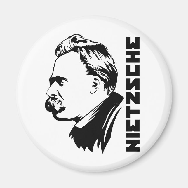Imán Frederich Nietzsche Portrait Magnet (Frente)