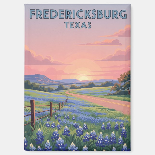 Imán Fredericksburg Texas Travel (Anverso)