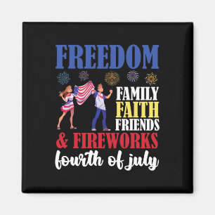 Imán Freedom Family Faith Friends y amp; Fuegos artific