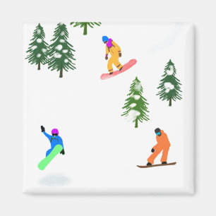 Imán Freeride Snowboarder Snowboarding