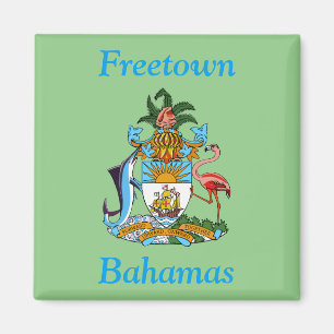 Imán Freetown, Bahamas con escudo de armas (Eleuthera)
