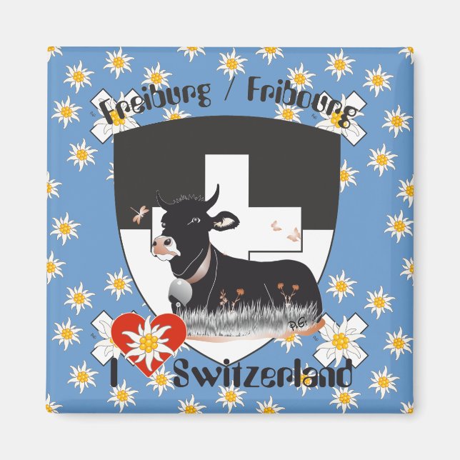 Imán Freiburg Fribourg Schweiz Suisse Magnete (Frente)