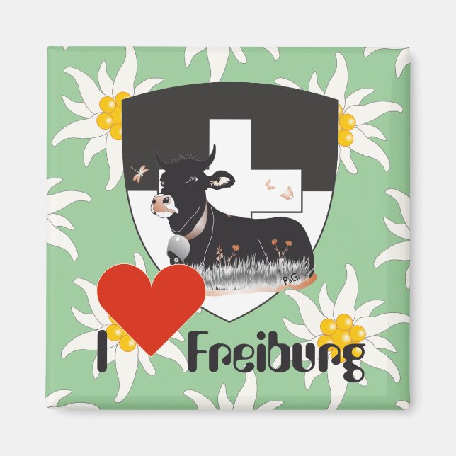 Imán Freiburg Fribourg Schweiz Suisse Magnete (Frente)