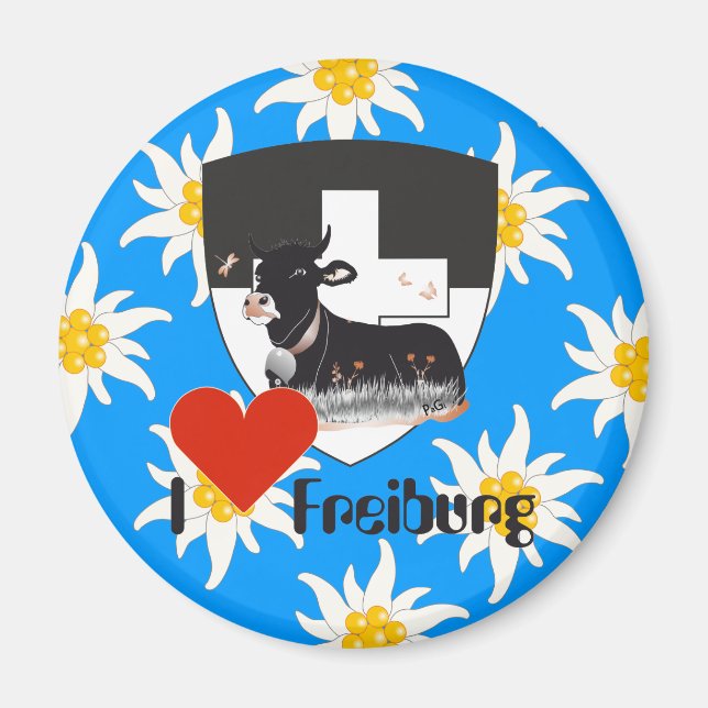 Imán Freiburg Fribourg Schweiz Suisse Magnete (Frente)
