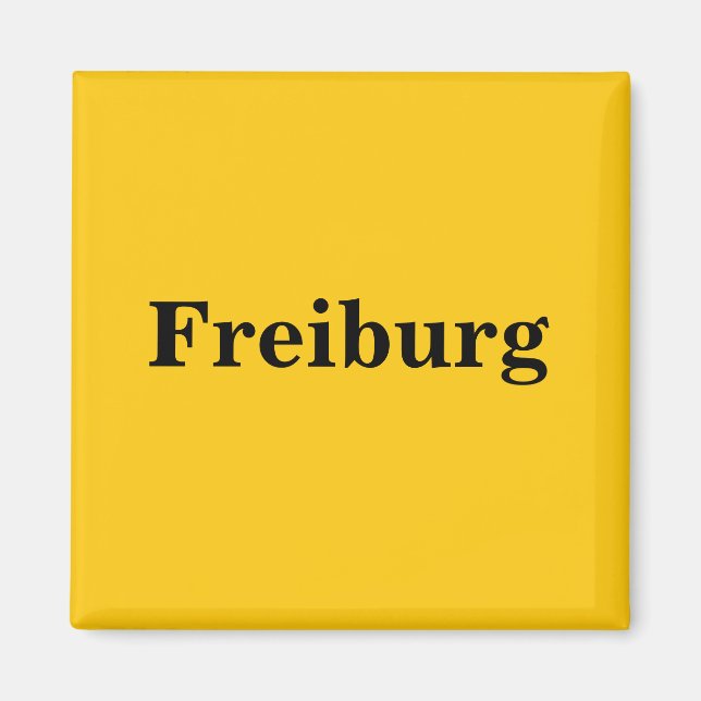 Imán Freiburg Magnet Schild Gold Gleb (Frente)