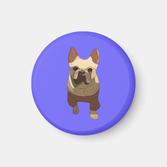 Imán French Bulldog, Lavender Purple (Frente)