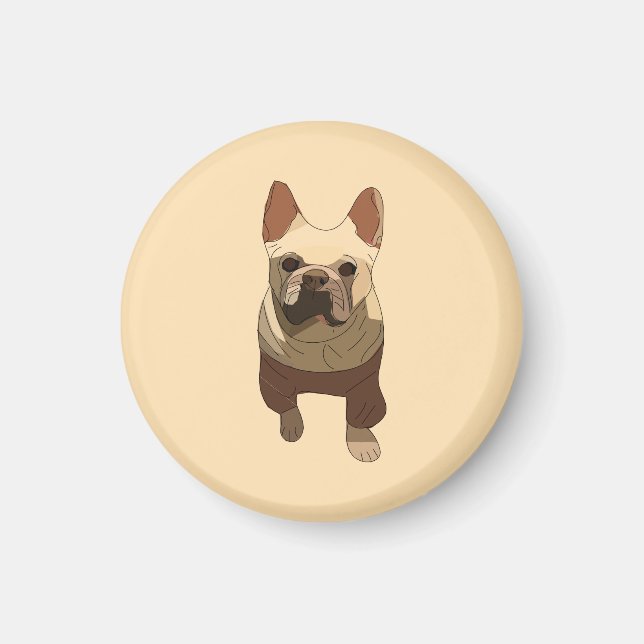 Imán French Bulldog, Soft Peach (Frente)