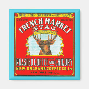 Imán French Market Stag Coffee and Chicory Magnet