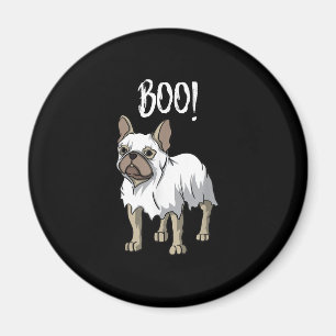 Imán Frenchie Ghost Costume Funny Bulldog Halloween