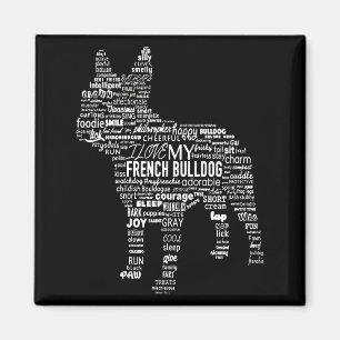 Imán Frenchie Gift Amo A Mi Perro De Toros Francés